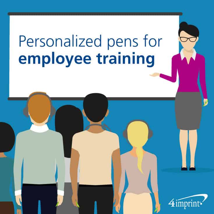 Personalized pens make employee training a breeze.