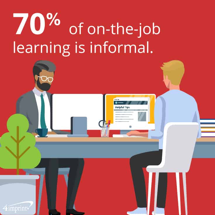 70% of on-the-job learning is informal. Don’t forget to offer personal development gifts as they hone skills!