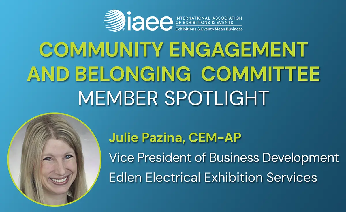 IAEE Community Engagement and Belonging Committee Member Spotlight on Julie Pazina