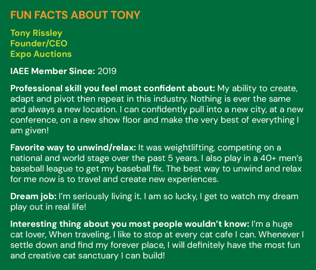 fun facts about Tony Rissley