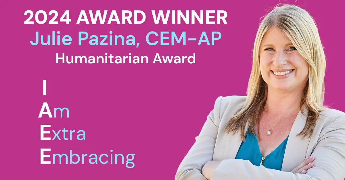 2024 IAEE Humanitarian Award Winner Julie Pazina, CEM-AP