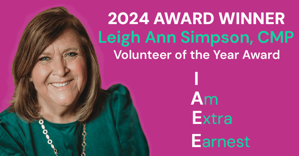 2024 IAEE Volunter of the Year Award Winner Leigh Ann Simpson, CMP