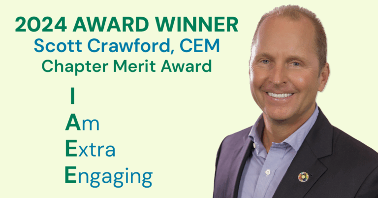 2024 IAEE Chapter Merit Award Winner Scott Crawford, CEM