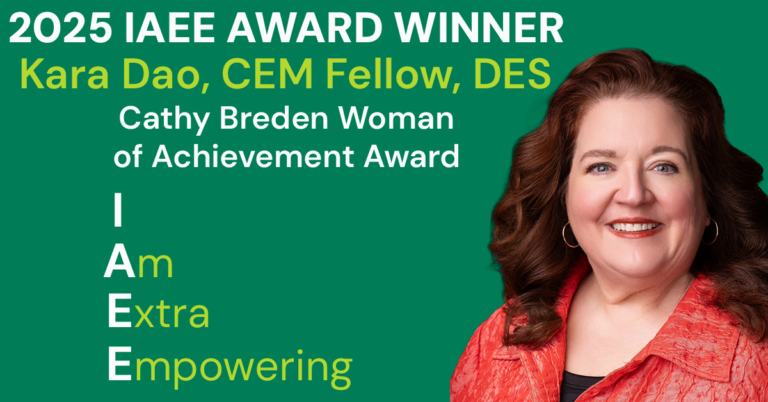 2025 IAEE Cathy Breden Woman of Achievement Award Winner Kara Dao, CEM Fellow, DES
