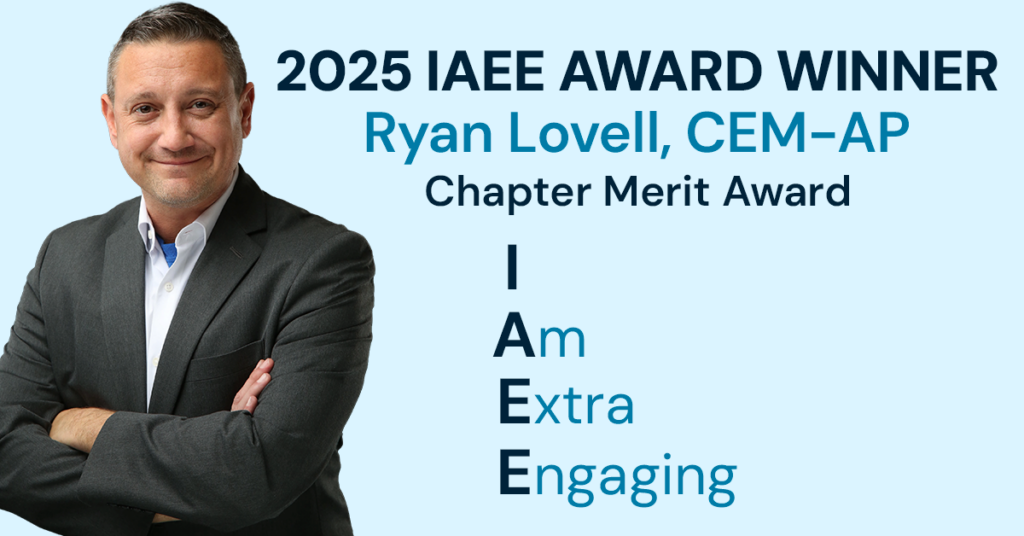 2025 IAEE Chapter Merit Award Winner Ryan Lovell, CEM-AP