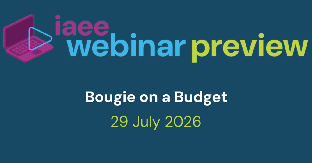 IAEE Webinar Preview for Bougie on a Budget on 29 July 2026