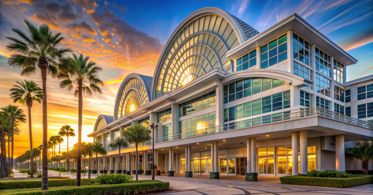 Architecture of Convention Center at Sunrise